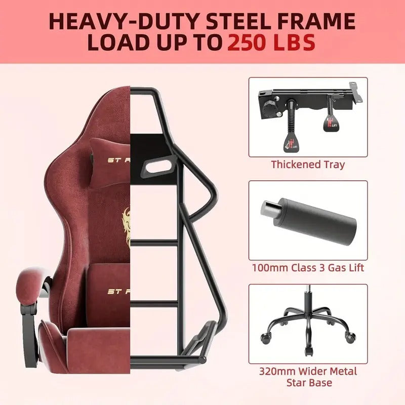 stracer velvet chair footrest high back - Temu