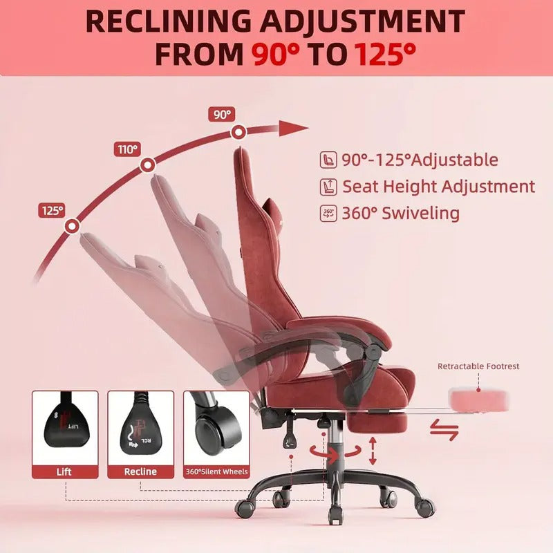 stracer velvet chair footrest high back - Temu