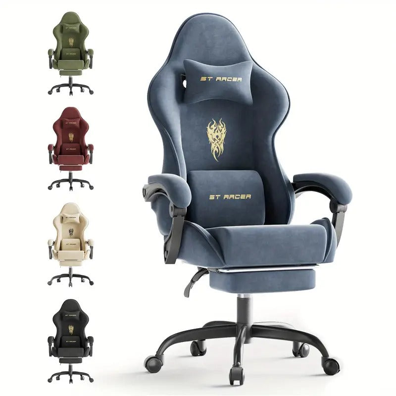 stracer velvet chair footrest high back - Temu